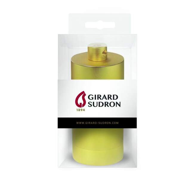 Girard sudron douille cylindre e27 acier doré métallisé 