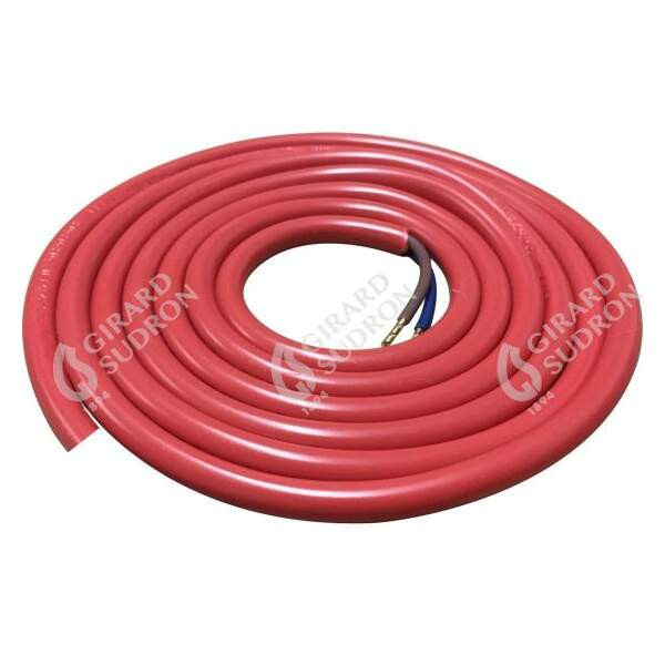 Girard sudron câble pvc rond 2 x 0.75mm² l.2m rouge coquelicot 
