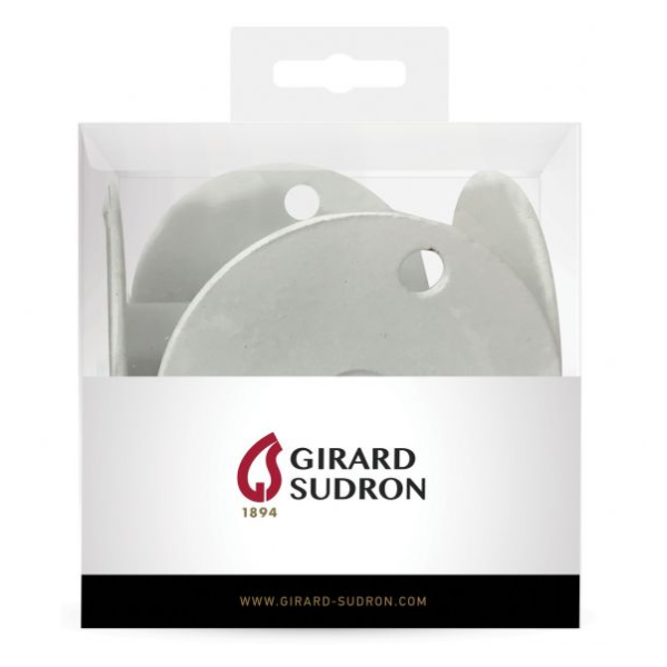 Girard sudron crochet métal base ø45mm blanc x5