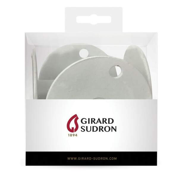 Girard sudron crochet métal base ø45mm blanc x5