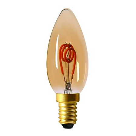 Girard sudron candle c35 filament led torsadée 3w e12 100lm dim. ambre