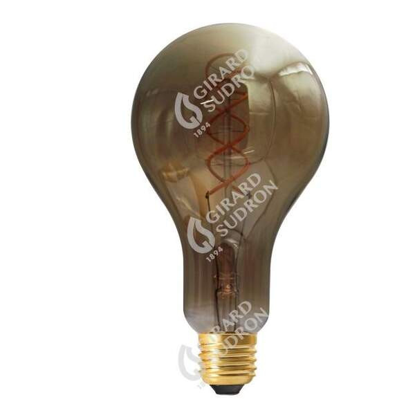 Girard sudron ampoule géante filament led twisted 180mm 4w e27 2000k 200lm dim. smoky