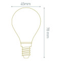 Girard sudron opale filament led g45 e14 5w  : larry : 4w 400lm opale( milky color), follow erp figures