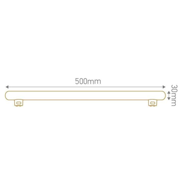 Girard sudron tube lateral led s14s 500mm filament led 12w 2200k ra90