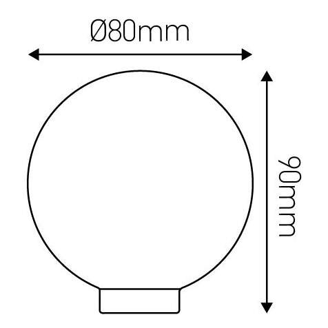 Girard sudron globe d.80 strie blanc p de vis 31,5mm