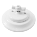 Retrocharm switch porcelain flush mounted white