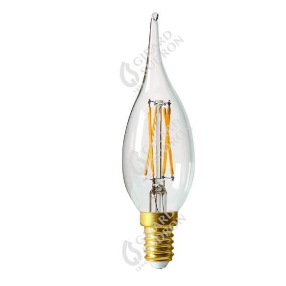 Girard sudron flamme gs4 filament led 5w e14 2700k 610lm cl.