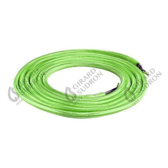 Girard sudron câble textile double isolation vert