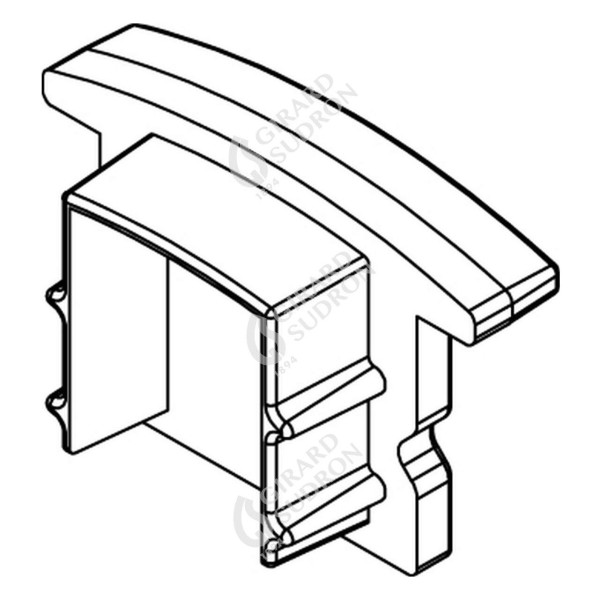 Girard sudron embouts pour profile aluminium 23.2x15.5