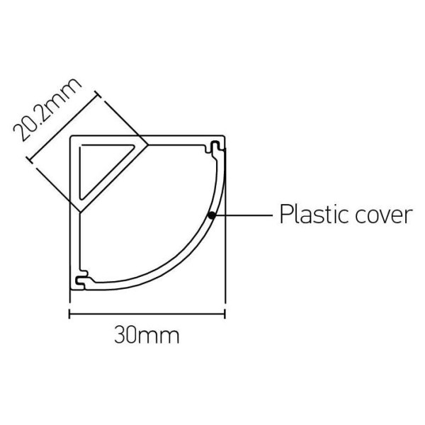 Girard sudron profile aluminium d’angle 30x30 clair