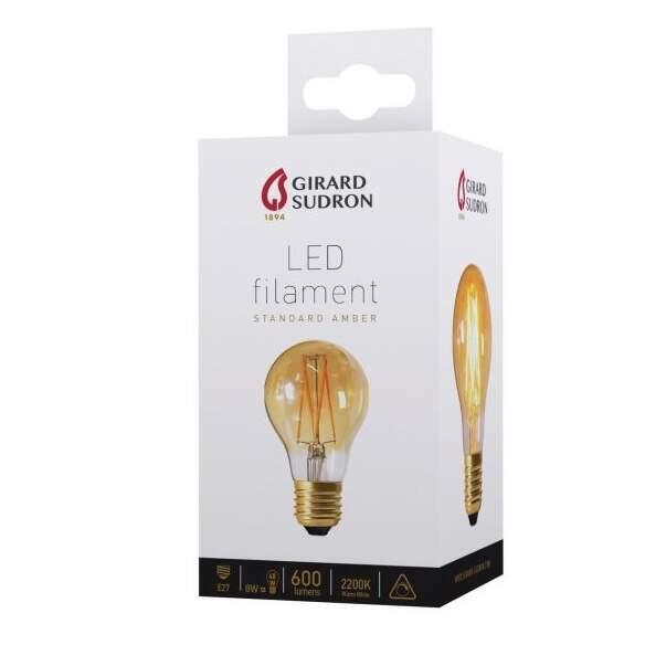 Girard sudron standard filament led 4w amber 2200k dimmable