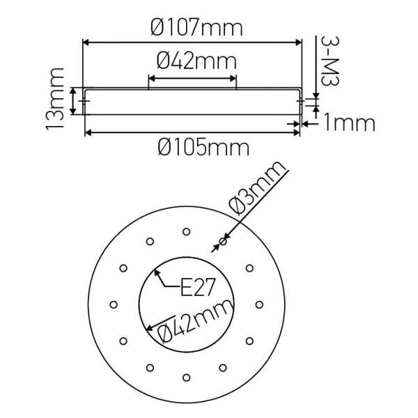 Girard sudron adaptateur  griffe d. 105 pour douilles e27