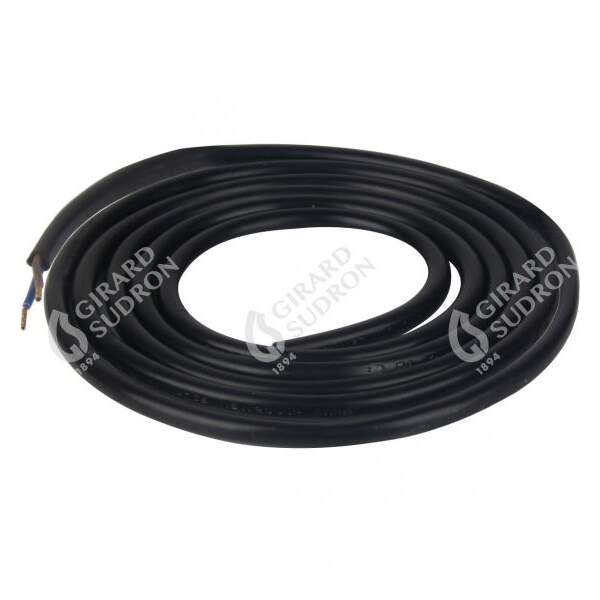 Girard sudron câble pvc rond 2 x 0.75mm² l.2m noir