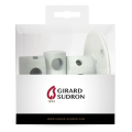 Girard sudron crochet métal base ø45mm blanc x3