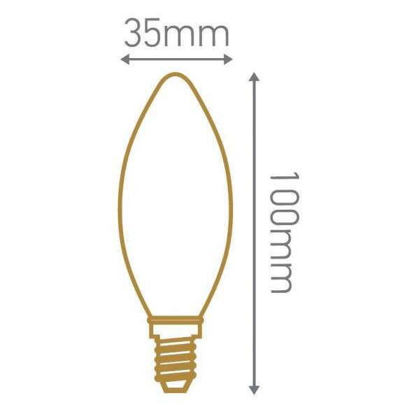 Girard sudron candle c35 filament led torsadée 3w e12 120lm dim. cl.