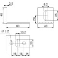 Connecteur rail C EN 60x40