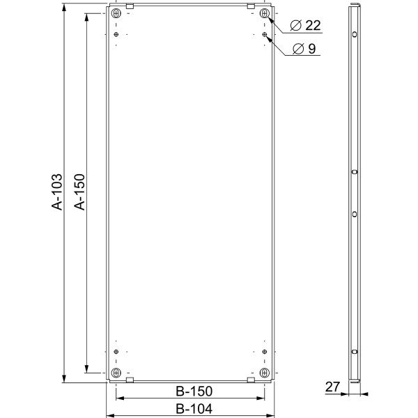 Chassis plein galva 1200x1000