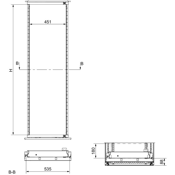 Châssis piv. 19P 1800x600/800 36U