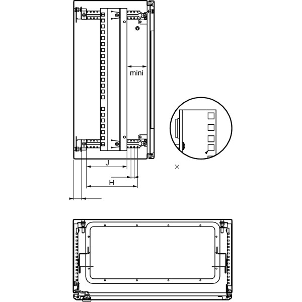 Châssis 12U fixe 19P Spacial