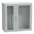 Thalassa pla - armoire polyester 1250x1250x620 - ip65 - vitrée ral 7035