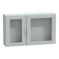 Thalassa pla - armoire polyester 750x1250x320 - ip65 - vitrée ral 7035