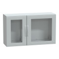 Thalassa pla - armoire polyester 750x1250x420 - ip65 - vitrée ral 7035