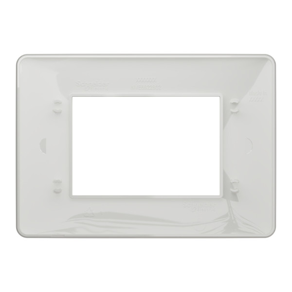 Schneider unica2 studio - plaque de finition - blanc - 3 modules
