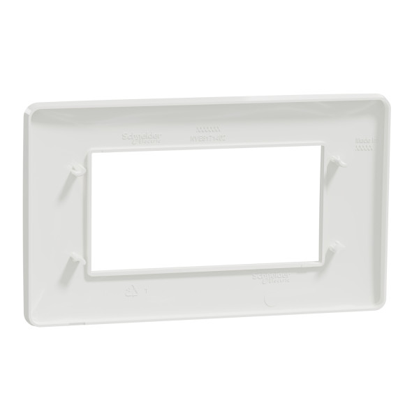 Schneider unica2 studio - plaque de finition - blanc - 4 modules