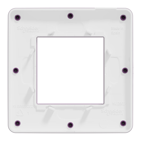 Schneider unica2 studio color - plaque de finition - prune liseré blanc - 1 poste
