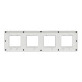 Schneider unica2 studio color - plaque de finition - gris foncé liseré blanc - 4 postes