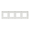 Schneider unica2 studio color - plaque de finition - taupe liseré blanc - 4 postes
