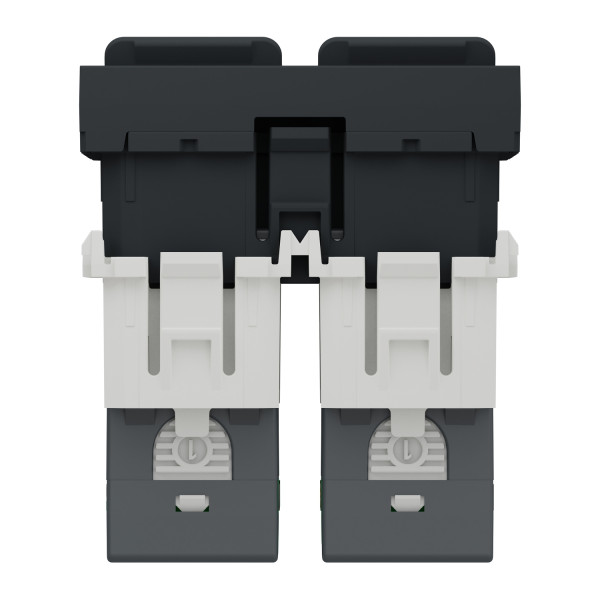 Schneider unica2 - prise rj45 double - cat 6 stp - 2 mod - anthracite - méca seul