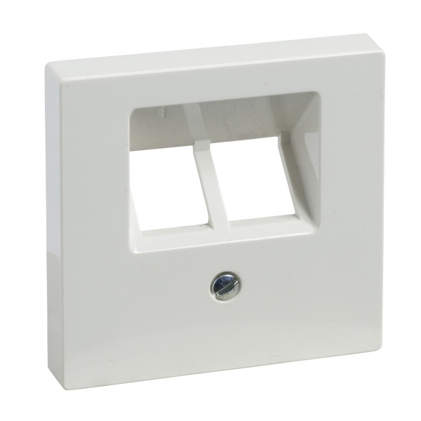 PLAQUE BLANC POLAIRE P PR ISE RJ45 DBLE