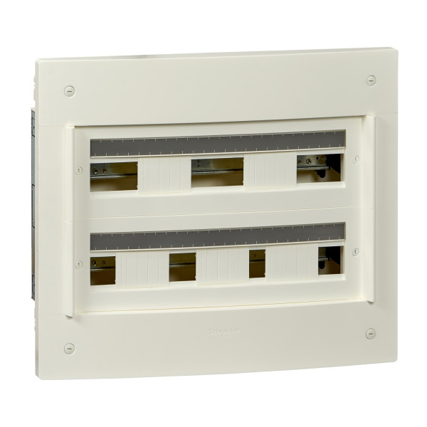 Pragma - coffret encastré 2 rangées 24 modules - 125A - sans porte - blanc