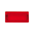 Pastilles pour enjoliveur simple lumineux translucide rouge sans pictogramme