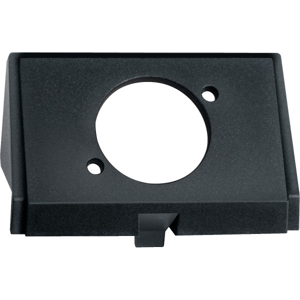 Plaque noire pour prise ronde audio XLR (prise femelle) Binder ou similaire.