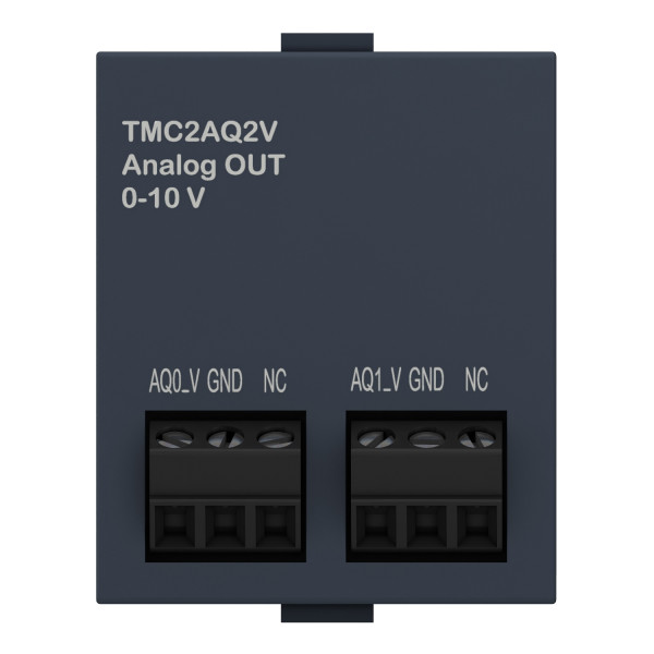 cartouche 2 sorties analogiques, tension 0-10V. Modicon M221