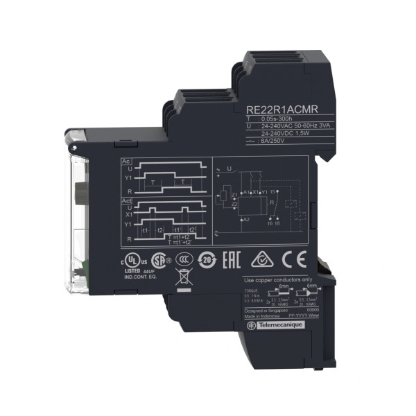 Zelio Time Re22 - Relais Tempo Repos - Cde Ext - 1of - 24 à 240vca/cc