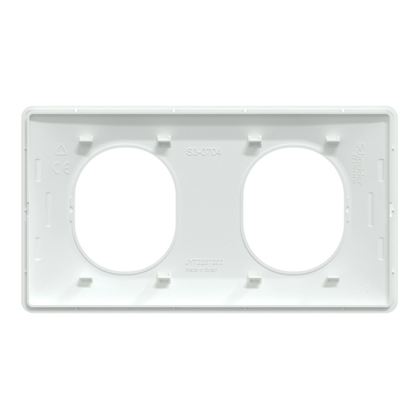 Ovalis - lot de 180 plaques - 2 postes horizontal - finition de coloris blanc