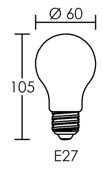 Lampe standard a60 filament led e27 11w 4000k 1521lm, cl.énerg.d, 15000h