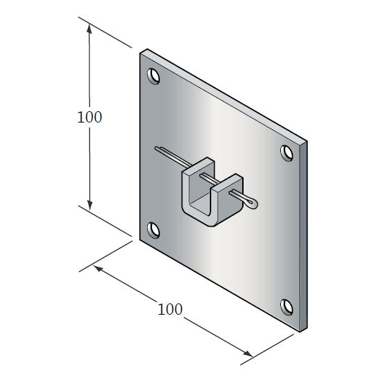 Support 100x100mm avec selle q10