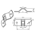 Oméga trous Ø5mm entraxe 48mm logement q10