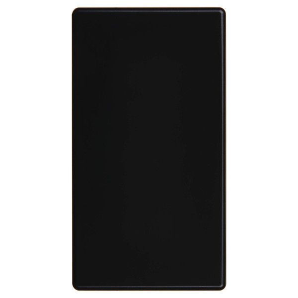 Façade Hikari noir soft touch double verticale 1 basculeur 1 PC (281-482)