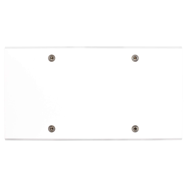 Façade confidence laiton blanc mat double horizontale 3 basculeurs prise de courant 2p+t à vis