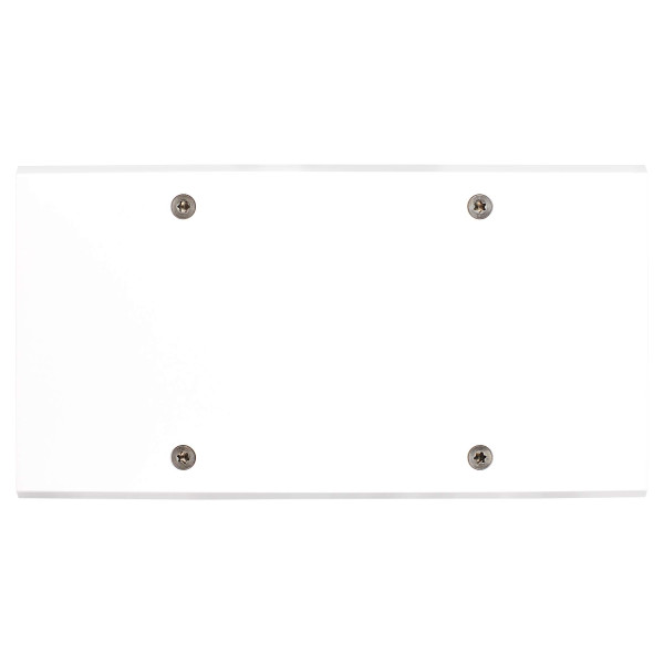 Façade confidence laiton blanc mat double horizontale 1 média prise schuko 2p+t vis