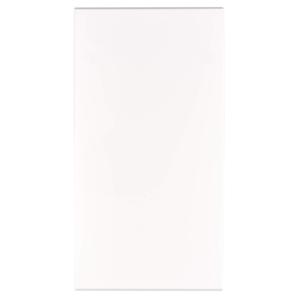 Façade Confidence Laiton  Blanc Email double verticale 2 basculeurs PC sans vis (282-424M)