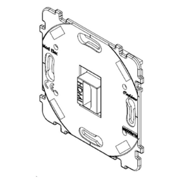 Mécanisme à connexion automatique hdmi blanc pour collection désir, hitera et karo