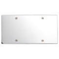 Façade confidence laiton chrome double horizontale 1 prise schuko tvfmsat à vis