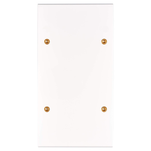 Façade Confidence Laiton  Blanc Email double verticale 2 basculeurs + Liseuse 40 (253-424)