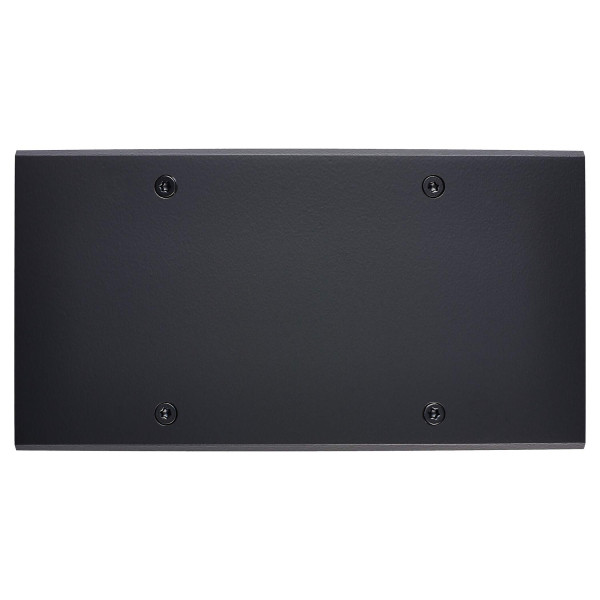 Façade confidence laiton noir mat double horizontale 1 média ouverture pour chargeur double usb à vis